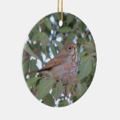 Hermit Thrush Keramisch Ornament (Rechts)