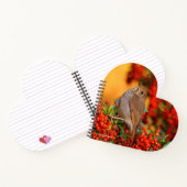 Hermit Thrush Songbird op de Scarlet Firethorn Notitieboek (Binnen)