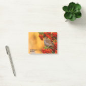 Hermit Thrush Songbird op de Scarlet Firethorn Post-it® Notes (Kantoor)