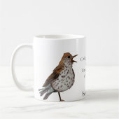 Hermit Thrush Walt Whitman White Coffee Mok (Links)