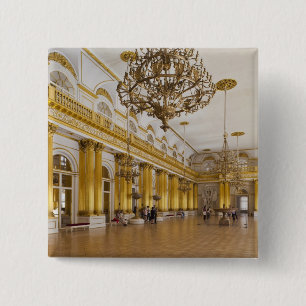 Hermitage Museum, Zaal 191, De Grote Hal Vierkante Button 5,1 Cm