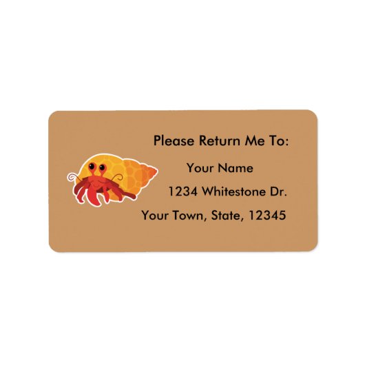 Hermite Crabe Lecture Plaques Sticker Cadeau (Devant)