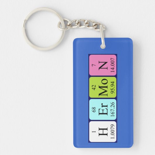 Hermon periodieke table name keying sleutelhanger (Voorkant)