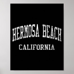 Hermosa Beach Ca J05 Vintage Sportieve Overhemden Poster