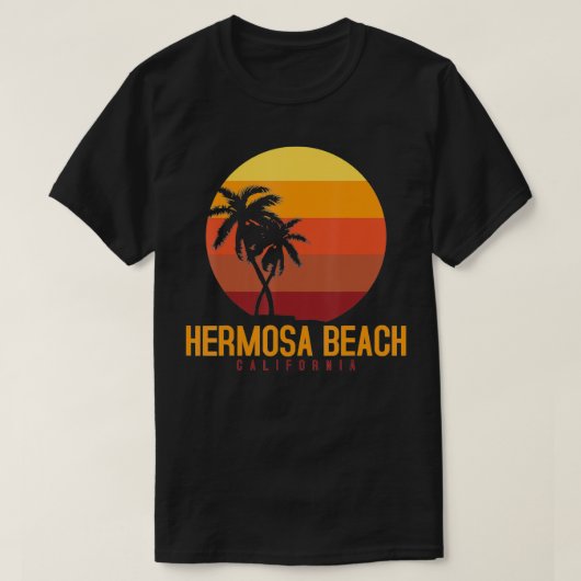 Hermosa Beach California T-shirt (Design voorkant)