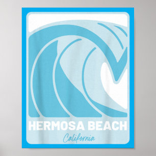 Hermosa Beach Californië Ca Golf Vakantie Souvenir Poster