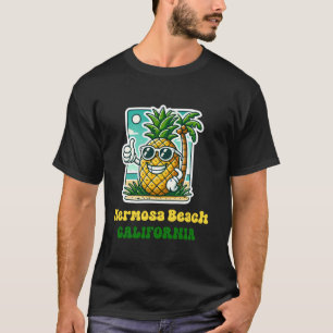 Hermosa Beach Californië CA Lief Strand Ananas T T-shirt