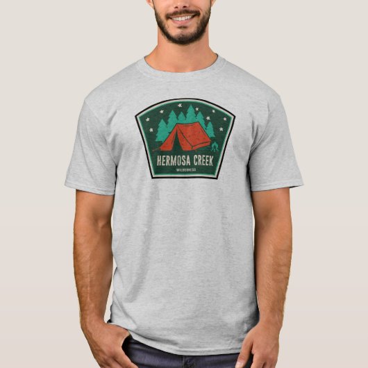 Hermosa Creek Wilderness Colorado Camping T-shirt (Voorkant)