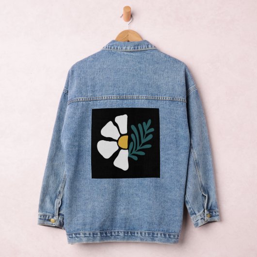 Hermosa flor abstracta denim jacket (Hangar)