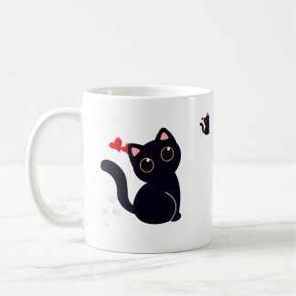 Hermosa taza, con imagen de delicado gatito. koffiemok