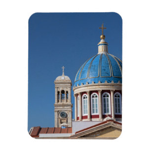 Hermoupolis, Syros eiland, Griekenland. Blauwe koe Magneet