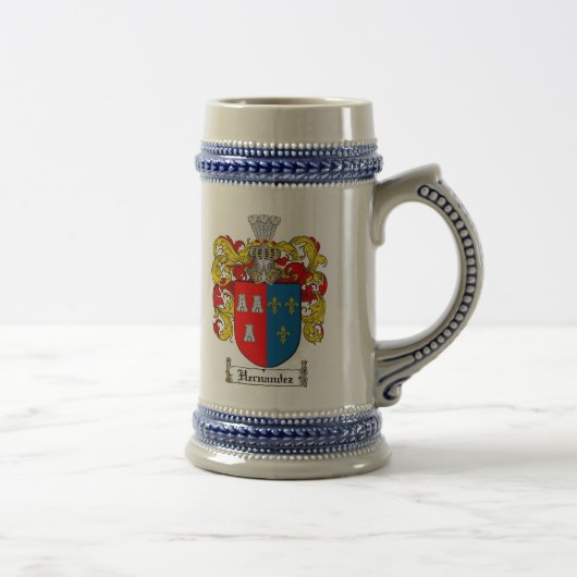 Hernandez Coat of Arms Stein Bierpul (Rechts)
