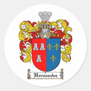 HERNANDEZ FAMILIE CREST - HERNANDEZ KAT VAN WAPENS RONDE STICKER