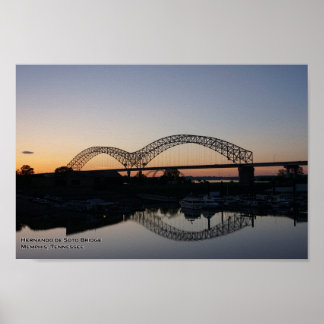 Hernando De soto Bridge, Memphis Poster
