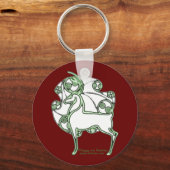 Herne Celtic Deer Sleutelhanger, Bourgogne Sleutelhanger (Voorkant)