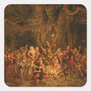 Herne's Oak van 'The Merry Wives of Windsor' van W Vierkante Sticker