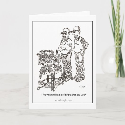Hernia Cartoon Card Kaart (Voorkant)