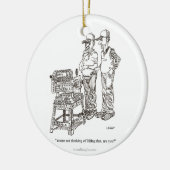 Hernia Cartoon Ornament (rond, ovaal, vierkant) (Links)