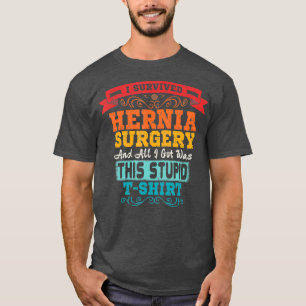 Hernia chirurgische ingreep Retro Survivor Post Re T-shirt
