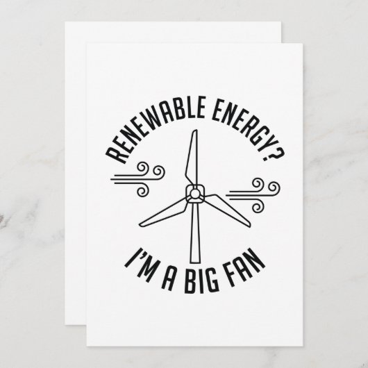 hernieuwbare energie bedankkaart (Voorkant / Achterkant)