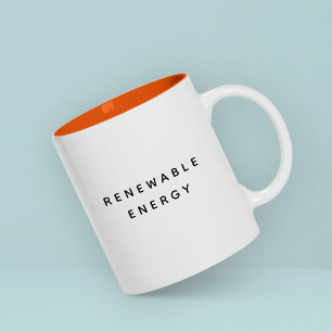 Hernieuwbare Energie Grappige Cute Trendy Quote Tweekleurige Koffiemok