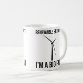 hernieuwbare energie? Ik ben een Big Fan Koffiemok (Voorkant rechts)