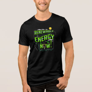 Hernieuwbare energie nu bewustzijn van klimaatvera Tri-Blend shirt