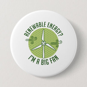 hernieuwbare energie ronde button 7,6 cm
