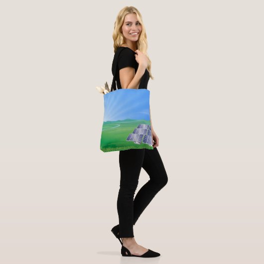 hernieuwbare energie zonne-Canvas tas (Op model)