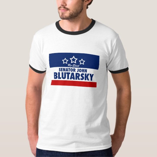 Hernieuwde verkiezing van senator John Blutarsky c T-shirt (Voorkant)