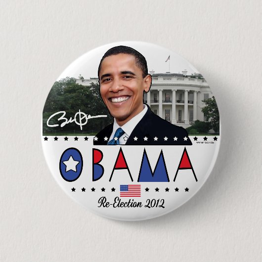 Hernieuwde verkiezingen President Obama in 2012 Ronde Button 5,7 Cm (Voorkant)
