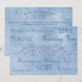 Hernieuwde weddenschappen - Blauwe texturen Kaart (Voorkant / Achterkant)