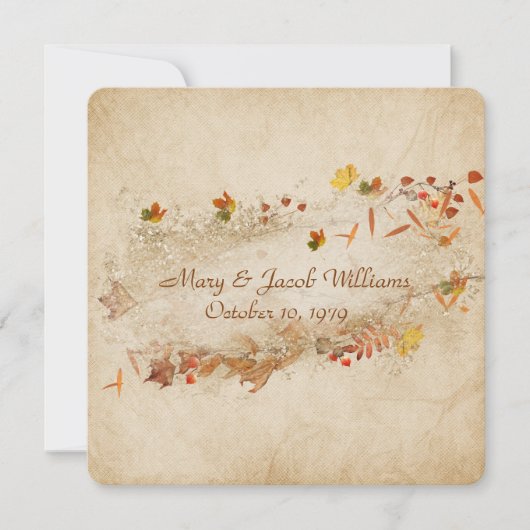 hernieuwing herfst bruiloft hernieuwing kaart (Voorkant)