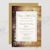 Hernieuwing van de Geloften We Still Do Rustic Woo Kaart (Voorkant / Achterkant)