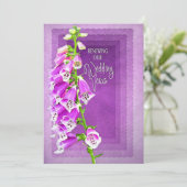 HERNIEUWING VAN DE WEDINGSTEMMEN INVITATIE - PURPE KAART (Staand voorkant)