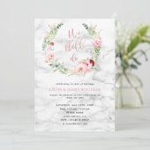 Hernieuwing van geloften Elegant Roze Goud Bloem M Kaart (Staand voorkant)