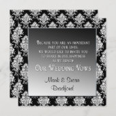 HERNIEUWING VAN WEDINGSTEMMEN - ZWARTE/WITTE KAART (Voorkant / Achterkant)