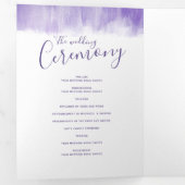 Hernieuwingsceremonie voor bruiloft paarse abstrac drieluik programma (Binnenzijde eerst)