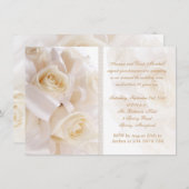 Hernieuwingsceremonie voor rozen met witte crème kaart (Voorkant / Achterkant)