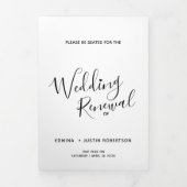 Hernieuwingsplechtigheid voor bruiloft: zwart-wit  drieluik programma (Cover)