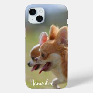 Hernoem je Chihuahua hond op de telefoonhoesjes iPhone 15 Mini Hoesje