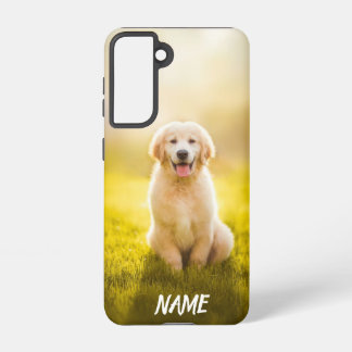 Hernoem je golden retriever hond op de telefoonhoe samsung galaxy hoesje