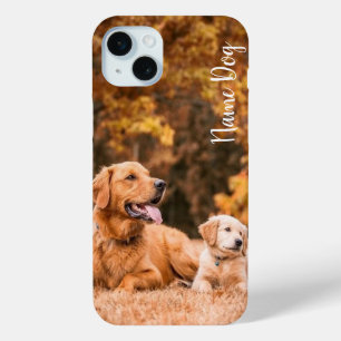 Hernoem je Golden Retriever op je telefoonhoesje iPhone 15 Mini Hoesje