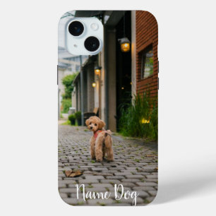 Hernoem je poedelhond op de telefoonhoesjes iPhone 15 mini hoesje