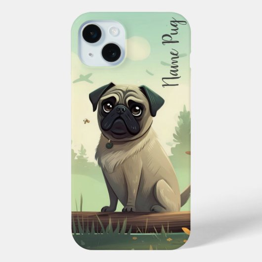 Hernoem je Pug Dog hond op de telefoonhoesjes Case-Mate iPhone Case (Achterkant)