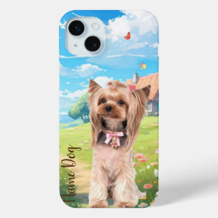 Hernoem je Yorkshire Terri hond op de telefoonhoes iPhone 15 Mini Hoesje