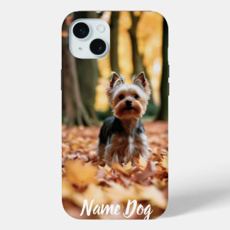 Hernoem je Yorkshire Terri hond op de telefoonhoes iPhone 15 Mini Hoesje