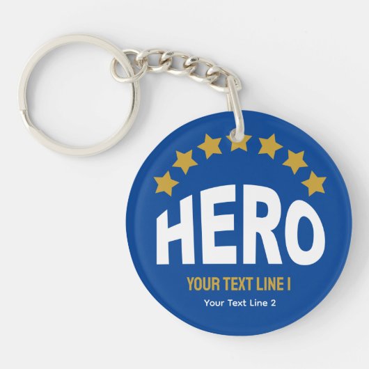 Hero Award met gouden sterren Sleutelhanger (Voorkant)