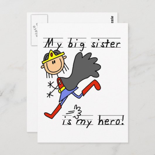 Hero Big Sister Tshirts en Gifts Briefkaart (Voorkant / Achterkant)