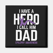 Hero Dad Epilepsie Bewustzijn Epilepsie Pati Magneet (Voorkant)